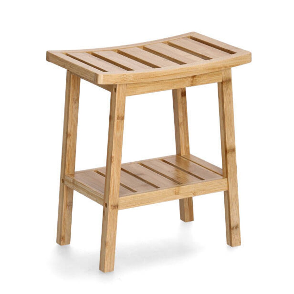 Stołek łazienkowy z półeczką, 40 x 25 x 46 cm