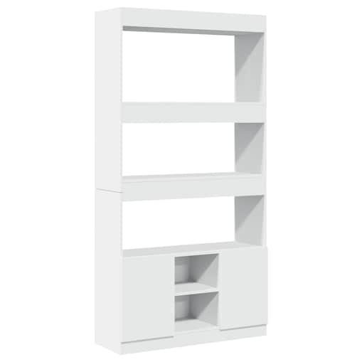 vidaXL Kredens, biały, 92x33x180 cm, materiał drewnopochodny