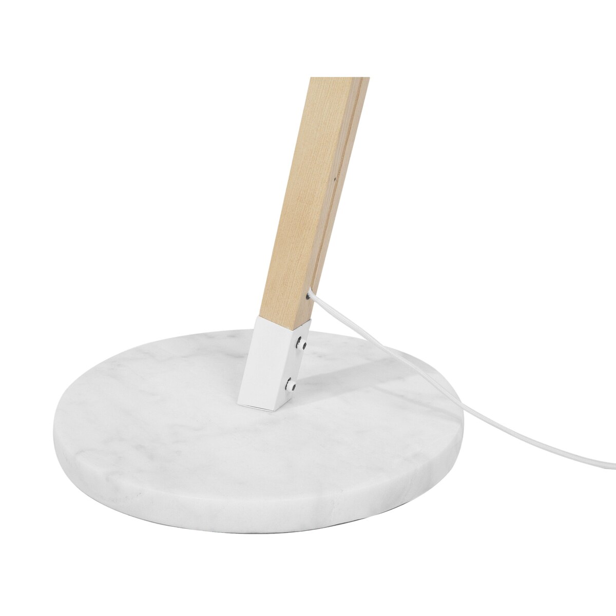 Lampa podłogowa regulowana drewniana biała HETTON