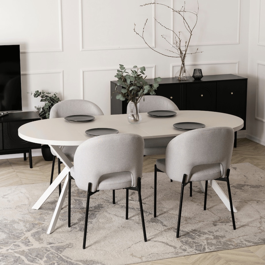 Krzesło Tapicerowane Kuchenne Do Jadalni Salonu Toaletki Szare BROS