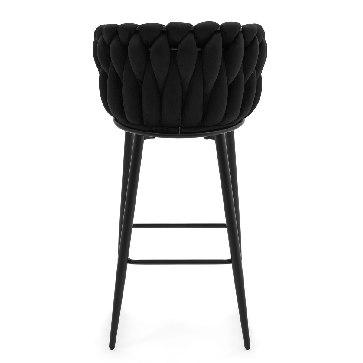 Hoker tapicerowany welurowy pleciony do salonu jadalni barowy glamour LATINA