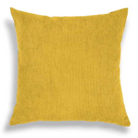 Żółta - miodowa sztruksowa poduszka dekoracyjna 50x50 Iga - duża