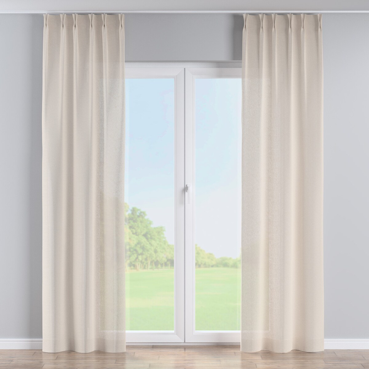 Zasłona na haczykach flex podwójnych 130x260 beżowy