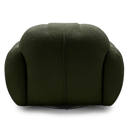 Fotel obrotowy 77x106x85 PALLASS bouclé ciemnozielony
