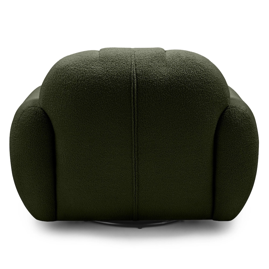 Fotel obrotowy 77x106x85 PALLASS bouclé ciemnozielony