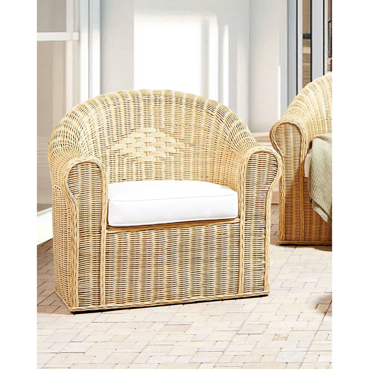 Fotel ogrodowy LIVADEIA Rattan Naturalny