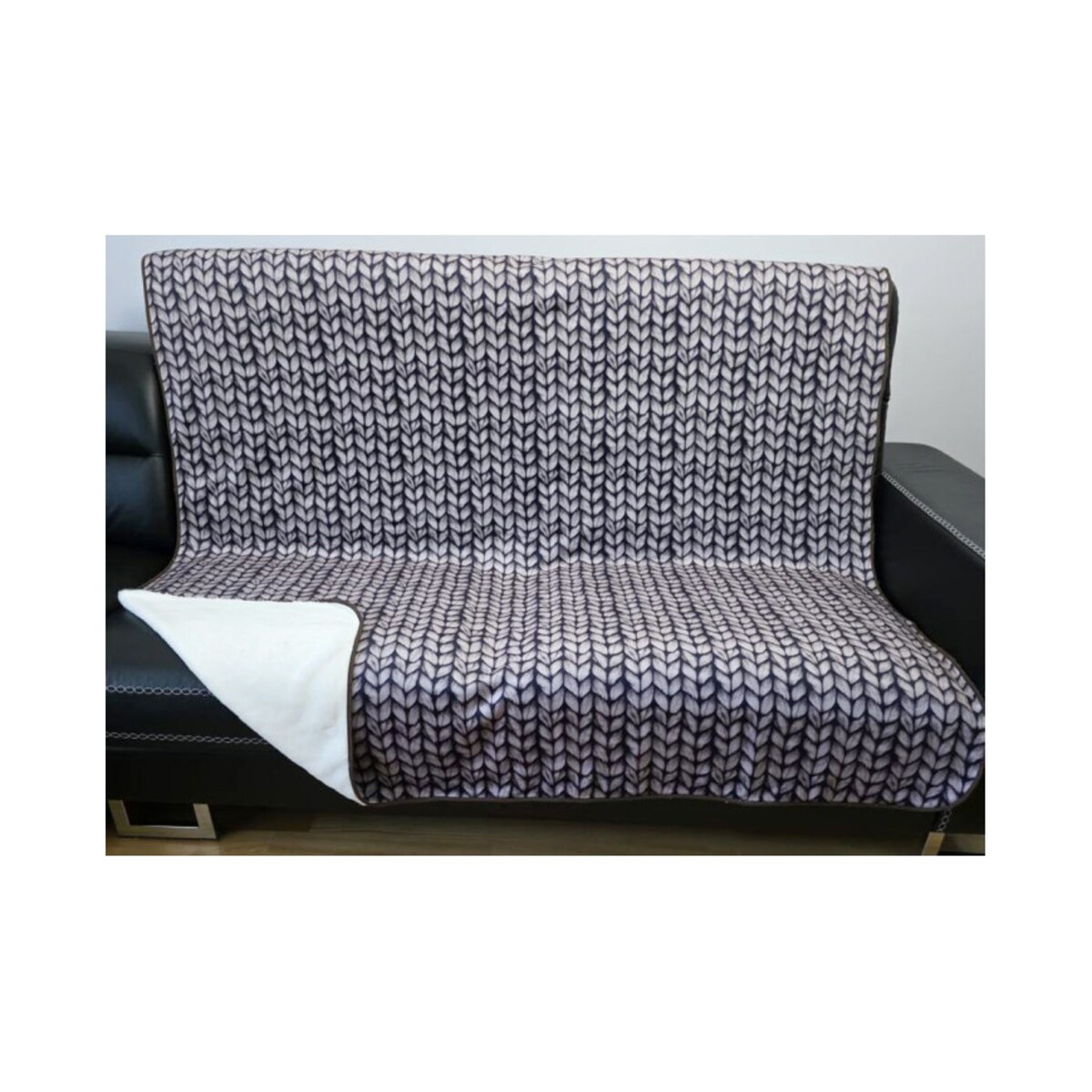 Narzuta drukowana 160x200 cm KNITT BROWN