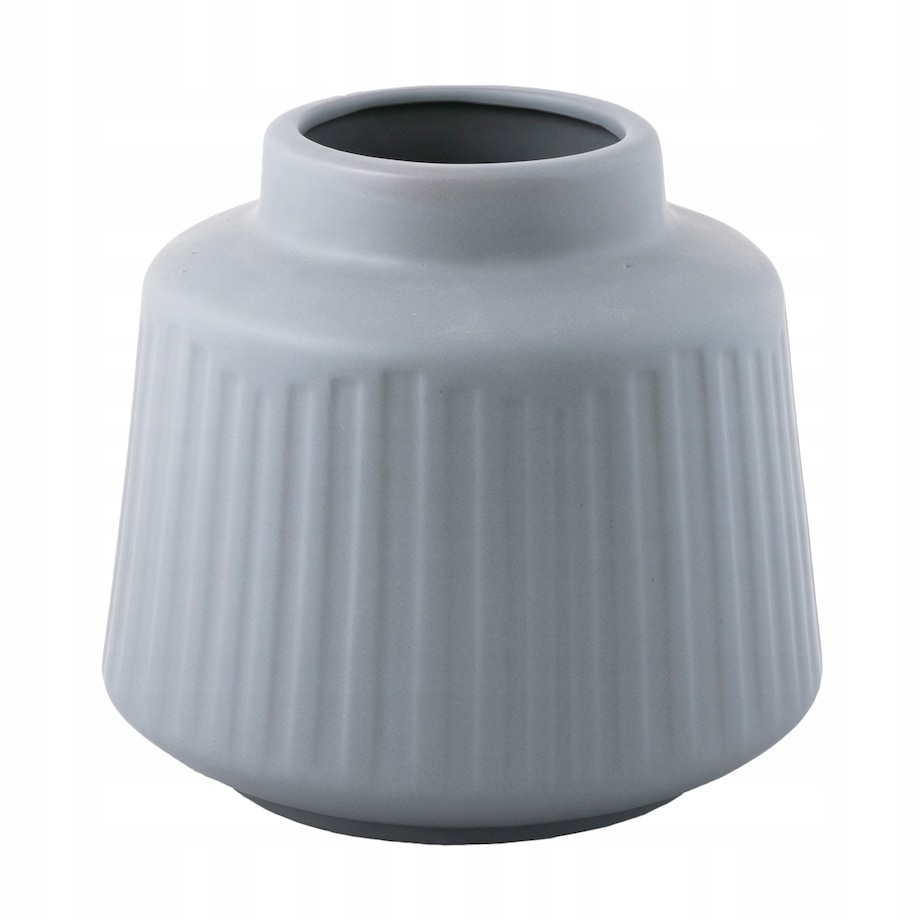 WAZON CERAMICZNY styl nowoczesny, szary 18x16cm