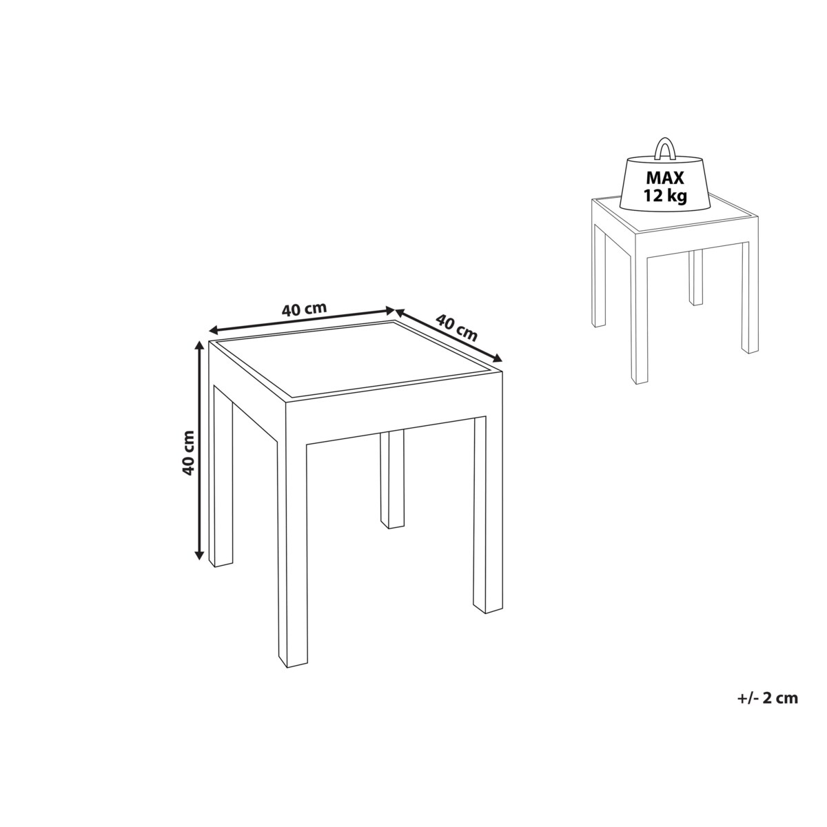 Stolik pomocniczy drewno mango złoto-czarny PALASI