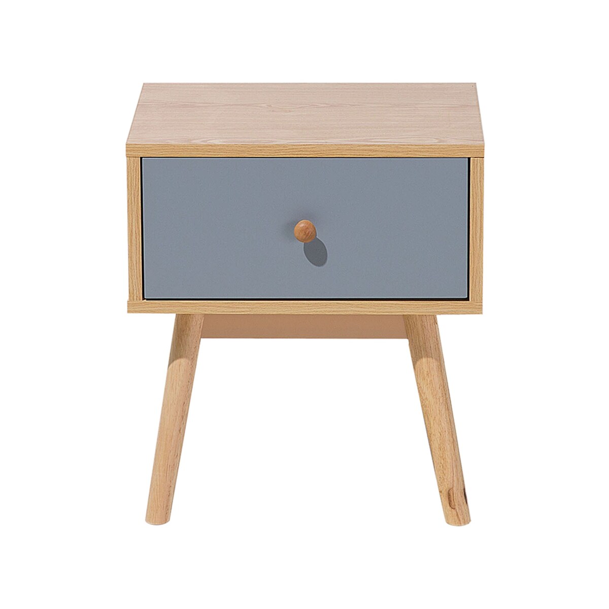 Szafka nocna jasne drewno z szarym ARVADA