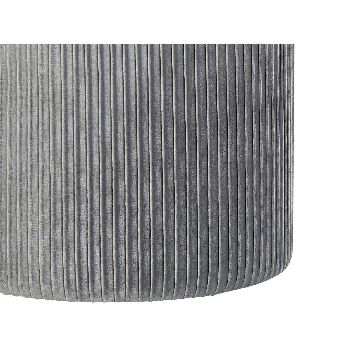 Zestaw 2 welurowych pufów ze schowkiem jasnoszary CAMDENTON