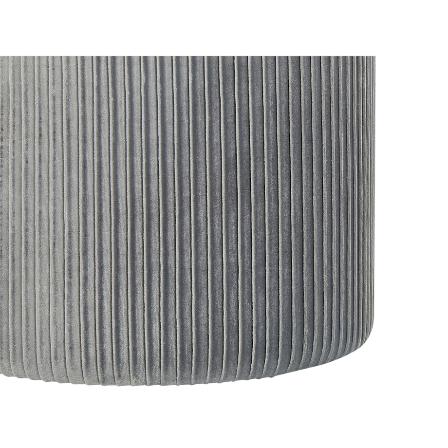 Zestaw 2 welurowych pufów ze schowkiem jasnoszary CAMDENTON