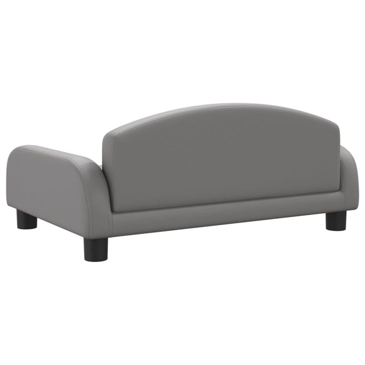 vidaXL Sofa dla dzieci, szara, 70x45x30 cm, sztuczna skóra