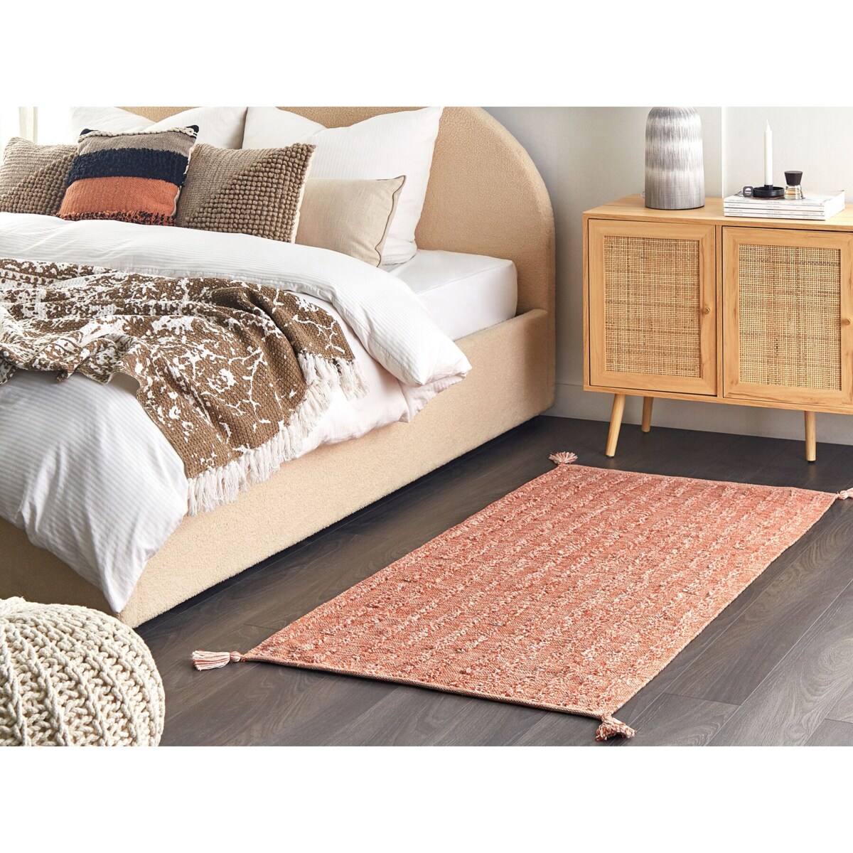 Dywan bawełniany 80 x 150 cm pomarańczowy MUGLA