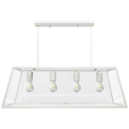 LAMPA wisząca FINLAND 307163 Polux loftowa OPRAWA zwis klatka retro biała przezroczysta