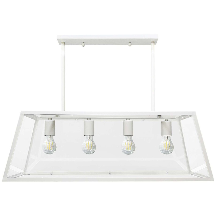 LAMPA wisząca FINLAND 307163 Polux loftowa OPRAWA zwis klatka retro biała przezroczysta