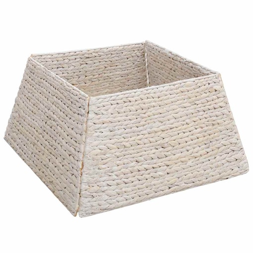 vidaXL Kołnierz do Choinki Biały 50 x 50 x 25 cm Hiacynt wodny