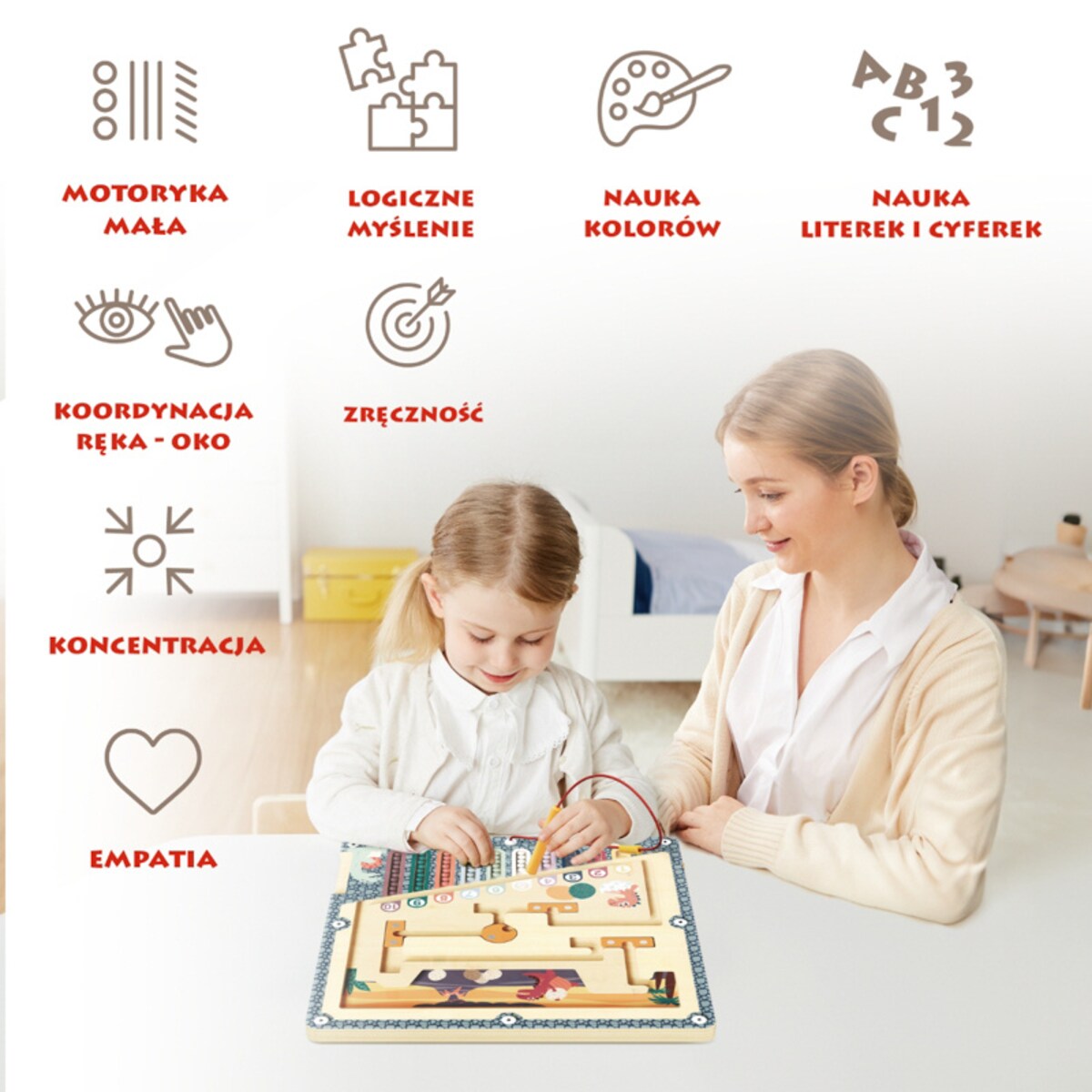 Jaja dinozaura zabawka magnetyczna dla dzieci z rysikiem 36 mies.+ Top Bright