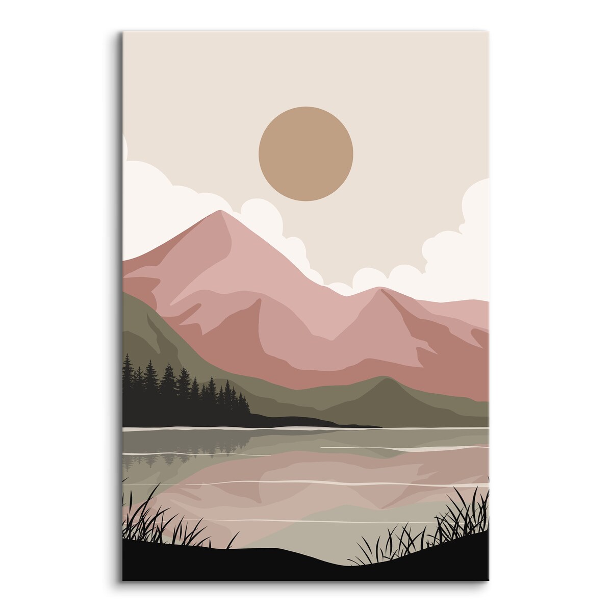 Obraz Górski Akwarelowy Krajobraz 30x40cm