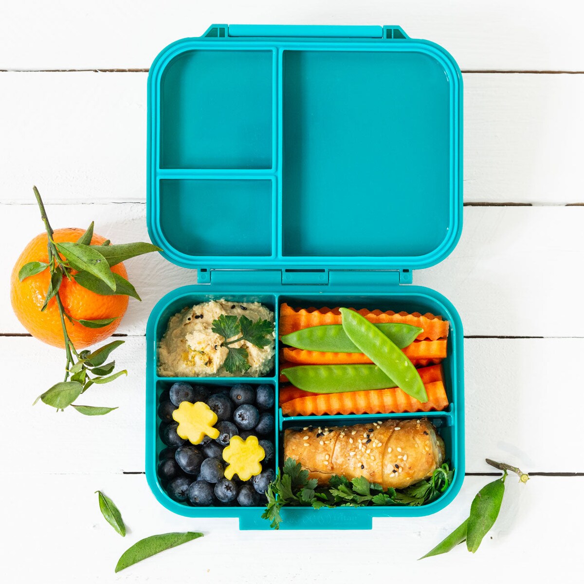 LEKKABOX CLASSIC mini lunchbox z przegródkami, Petrol