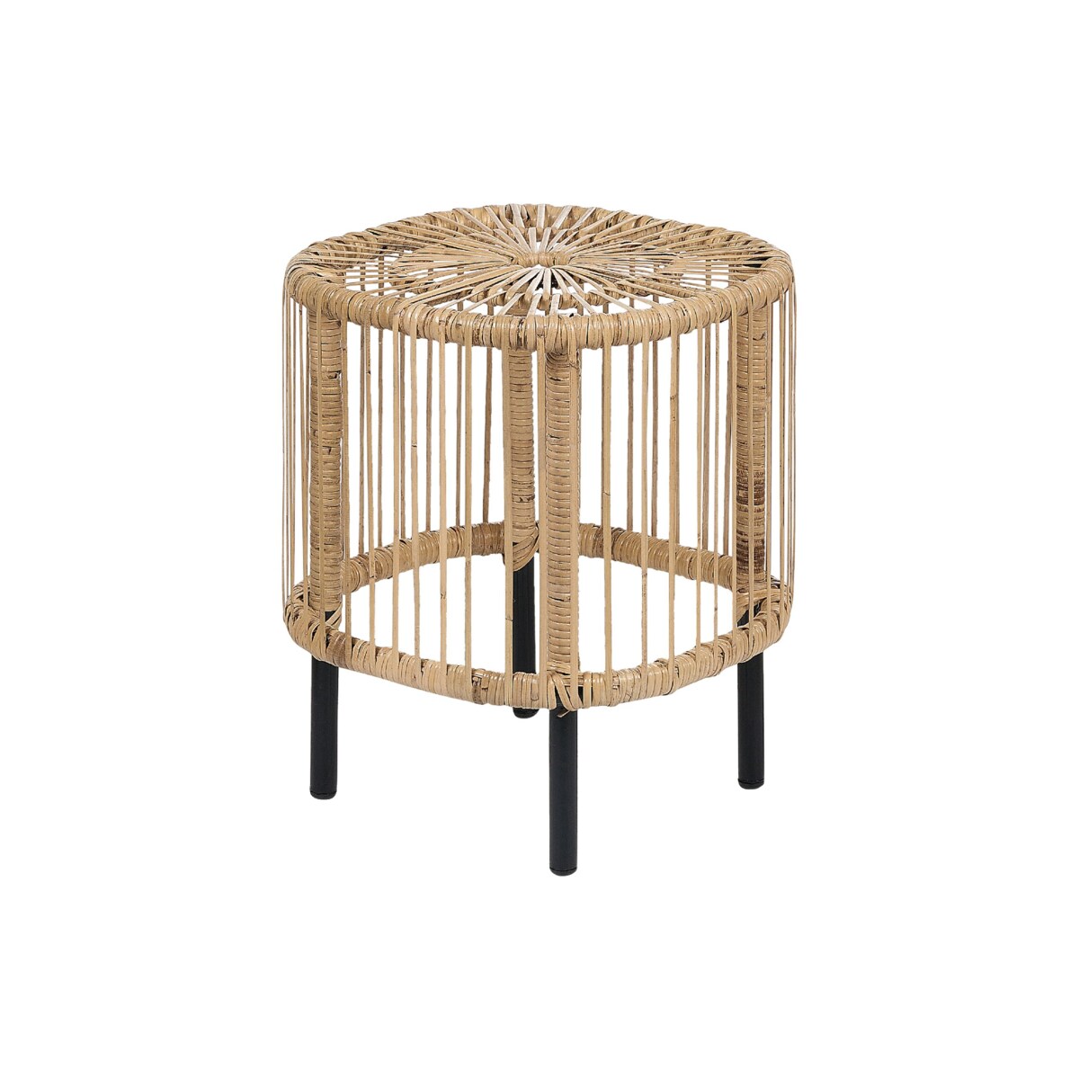 Zestaw 2 stolików ogrodowych rattanowy naturalny CESENATICO