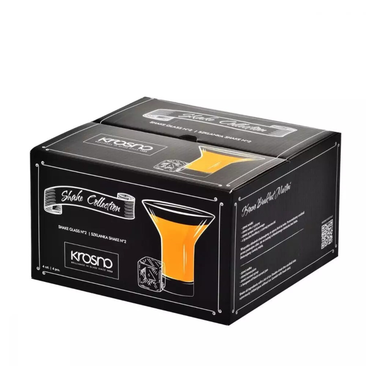 Szklanki Kieliszki do Drinków Koktajli Krosno Shake N°2 martini 150 ml 4 szt