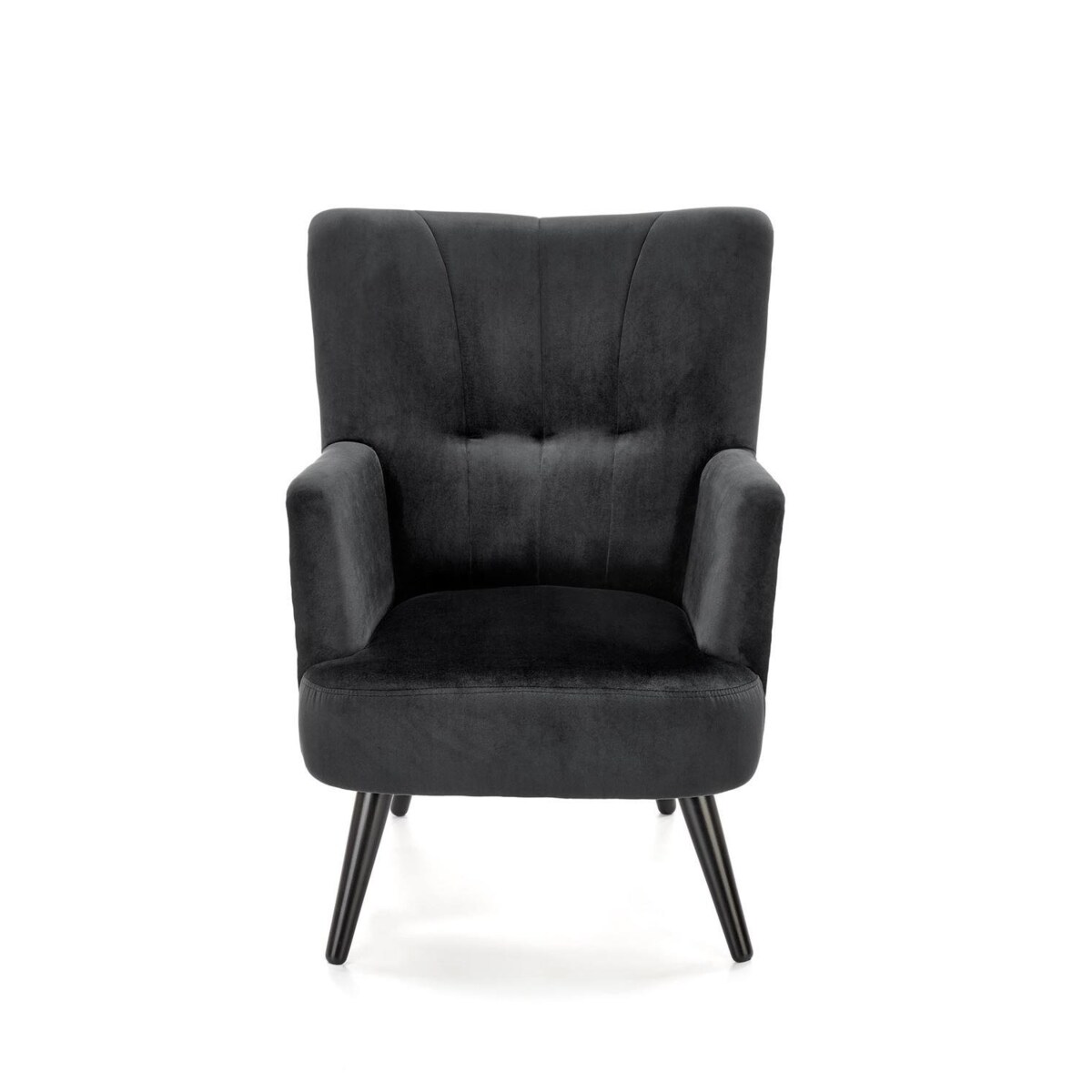 FOTEL WYPOCZYNKOWY Gredos czarny Z WZOREM PTAKA