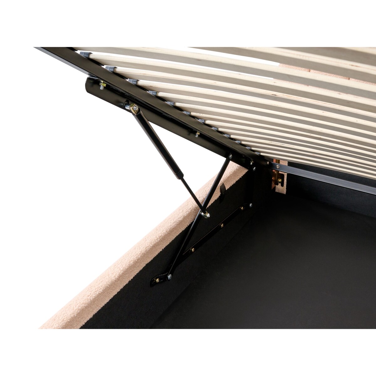 Łóżko z pojemnikiem Boucle CHADENET 160 x 200 cm Brzoskwiniowy