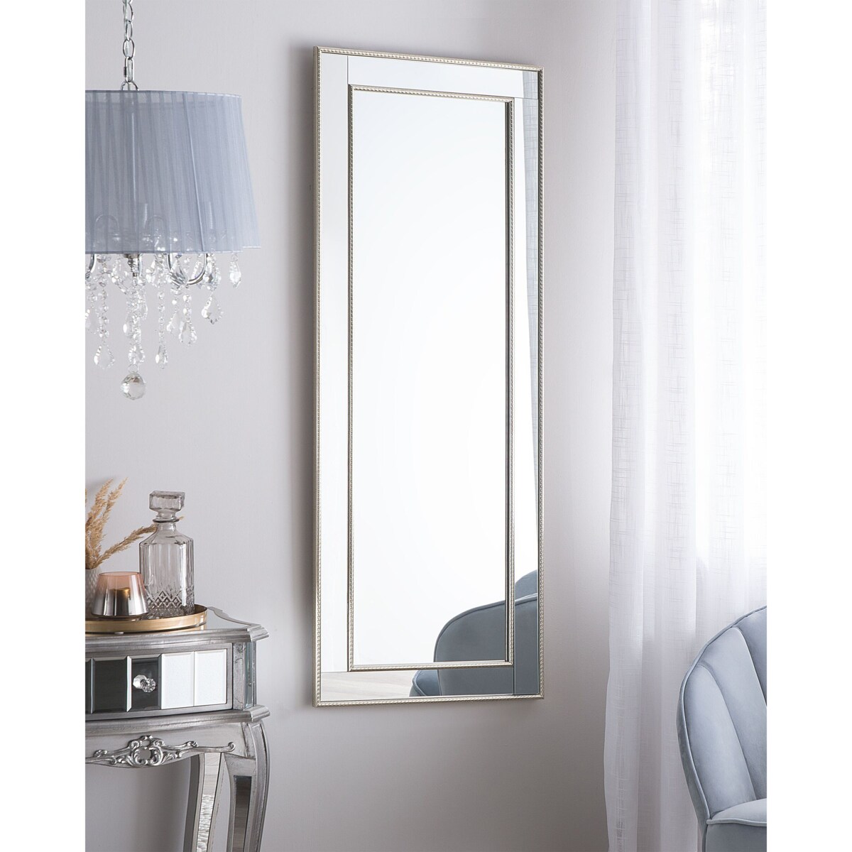 Lustro ścienne FENIOUX 50 cm 130 cm Srebrny