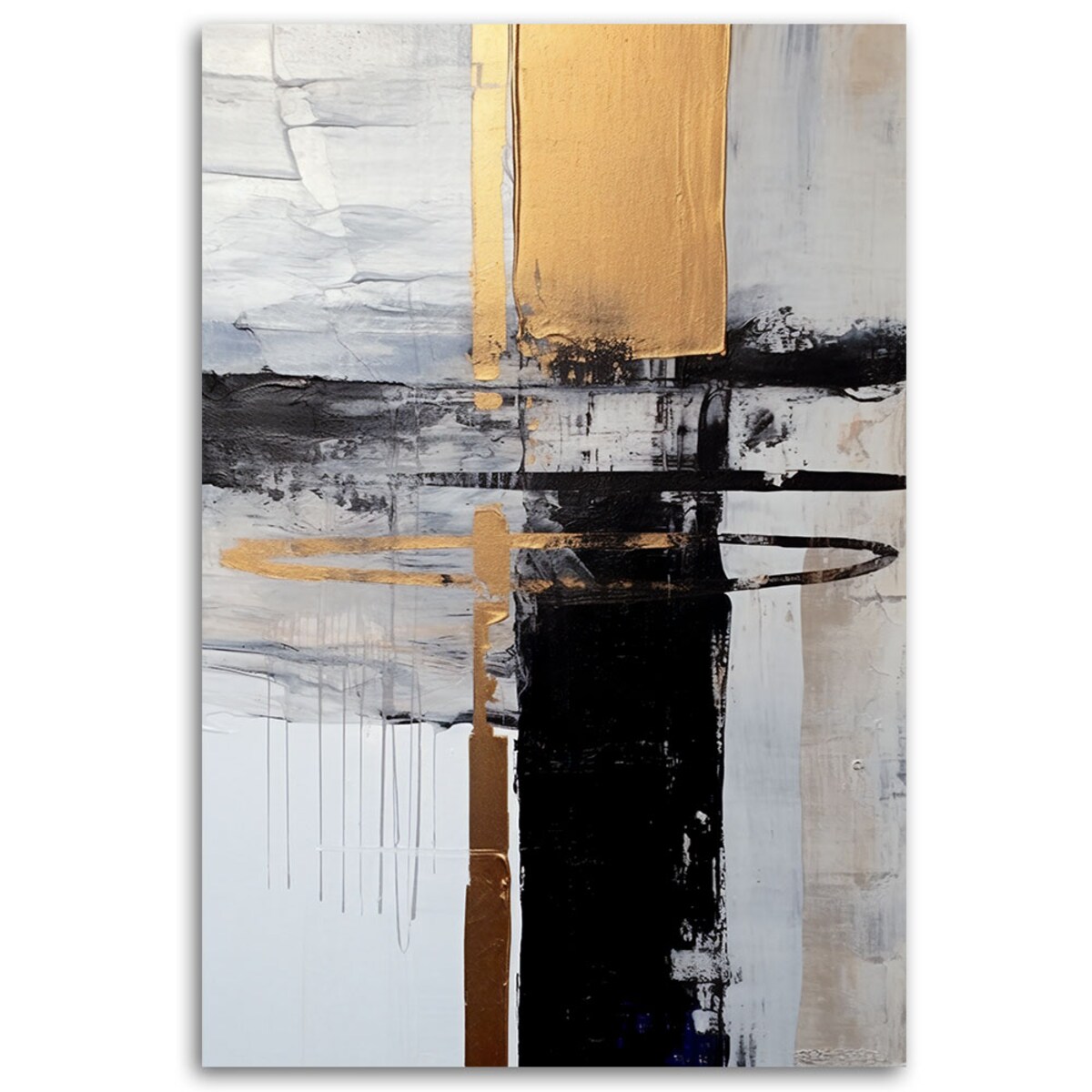 Nowoczesny Obraz do salonu pokoju biura Złota Abstrakcja Glamour 40x60