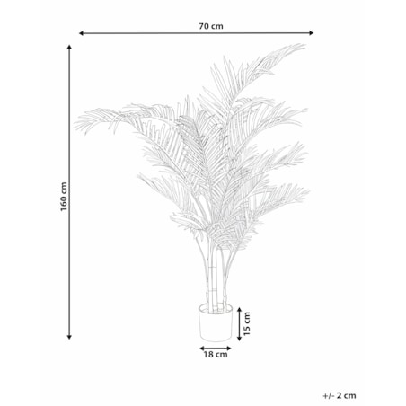 Sztuczna roślina ARECA PALM 160 cm Złoty
