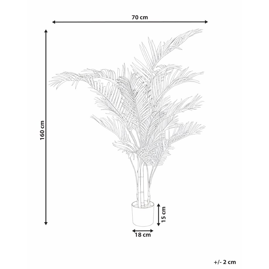 Sztuczna roślina ARECA PALM 160 cm Złoty