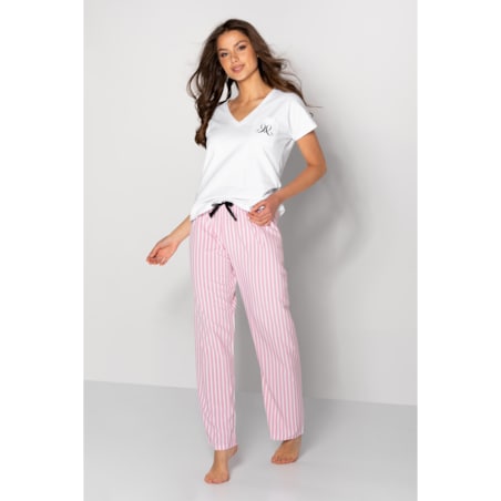 Piżama Jennifer White-Pink, M