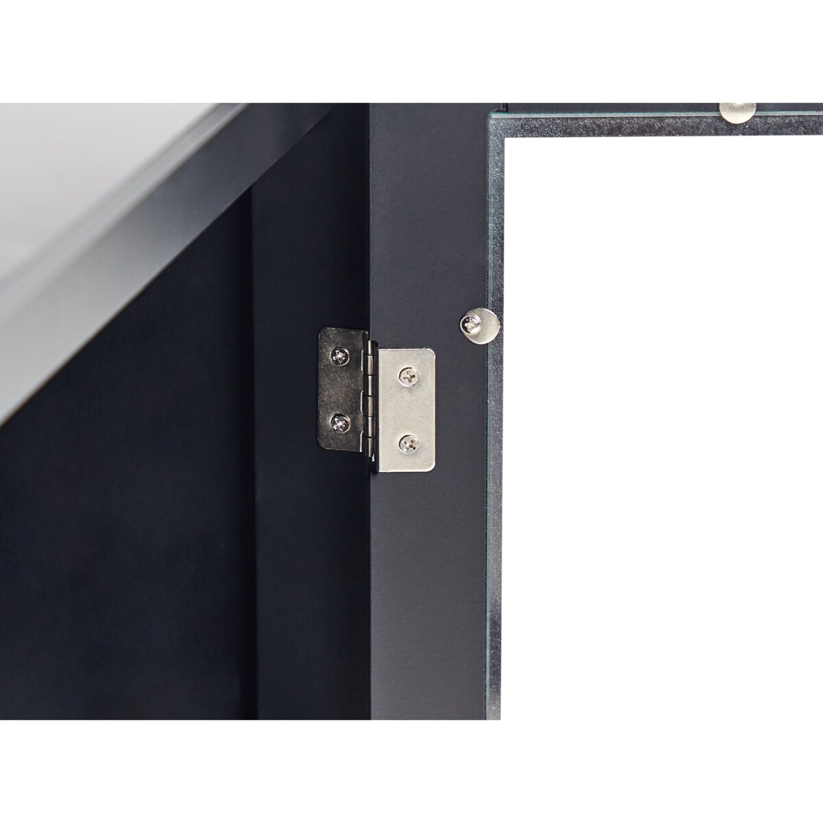 Szafka z półką na wino ze szklaną gablotą czarna CERES