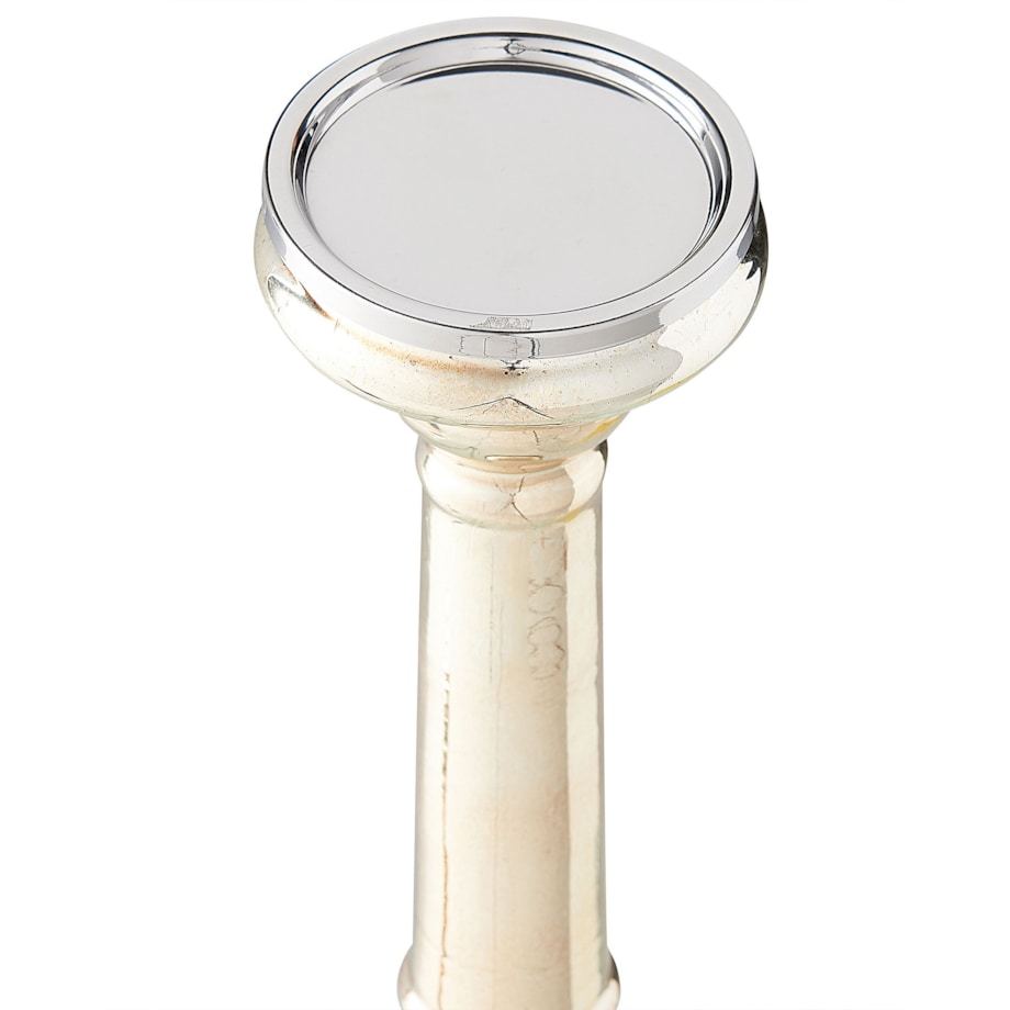 Zestaw dwóch świeczników szklanych 40 cm złoty IMARTI