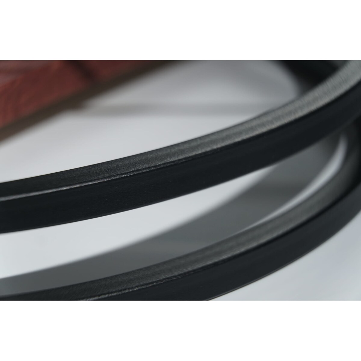 Zegar ścienny drewniany LOFT OVAL mahoń 50cm