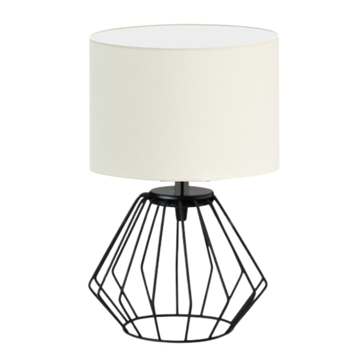 Lampka nocna na biurko lampa biurkowa druciana LED z abażurem walec LANA
