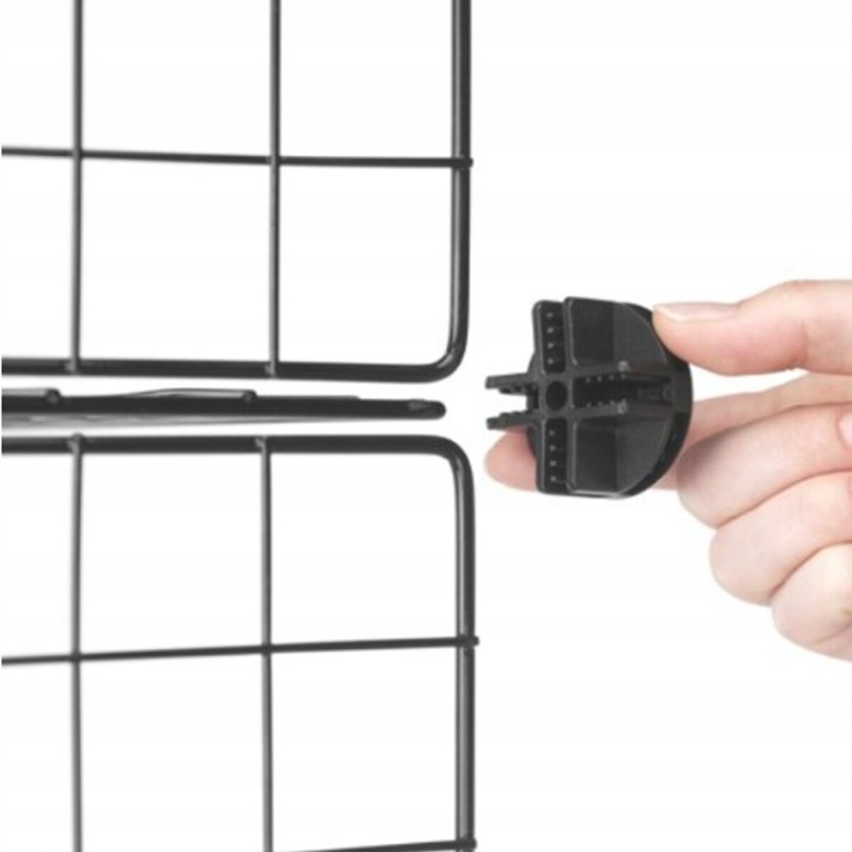 Czarny kojec zagroda metalowa dla psa kota szczeniaka królika 108 x 108 cm