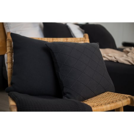 Poszewka romby kwadratowa grafitowa, , La Manta