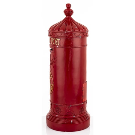 Dekoracja - duża skrzynka na listy okrągła 76x28x28 cm NORTH POLE POST