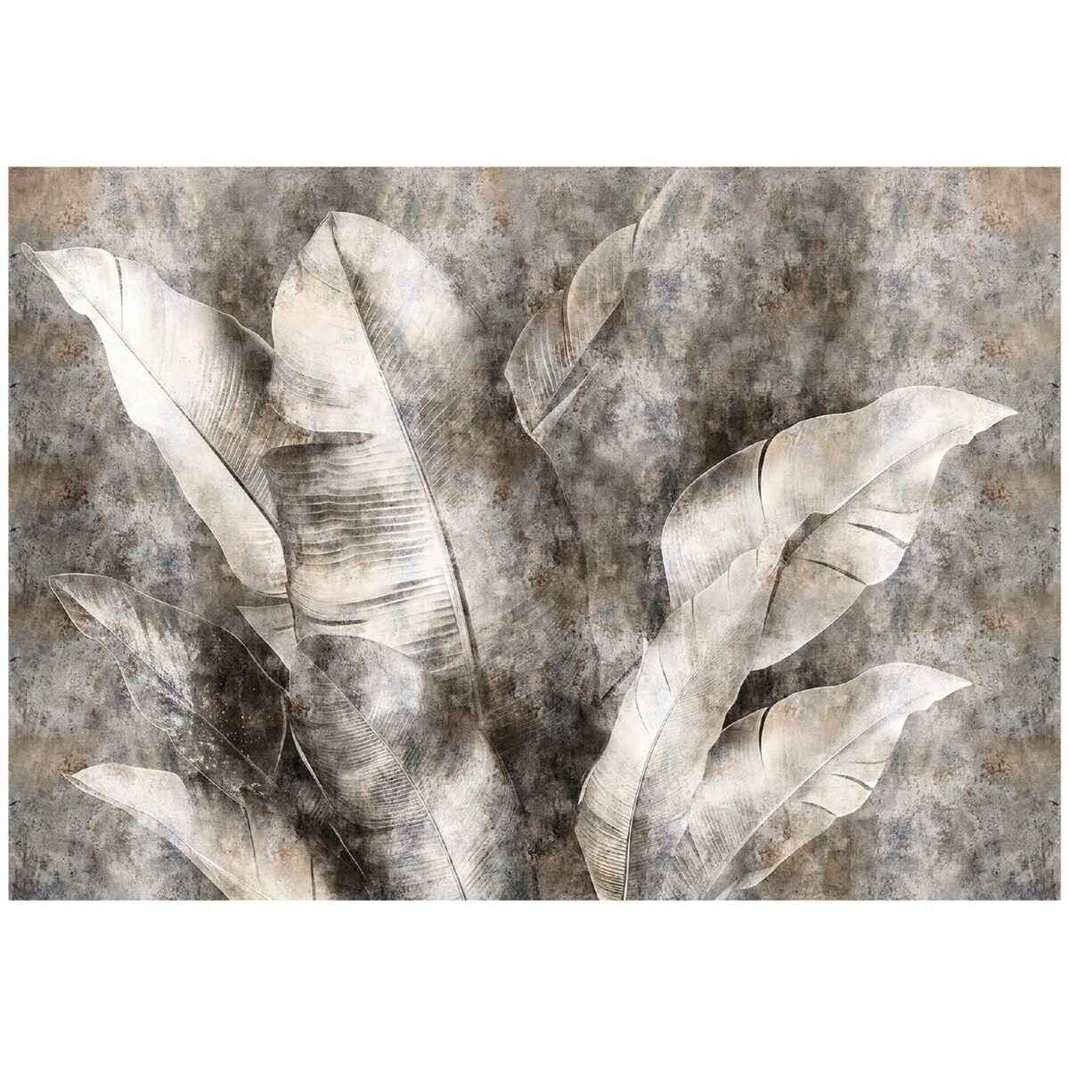 Fototapeta Do Sypialni Salonu Na Flizelinie Liście Vintage Brązowy 250x175