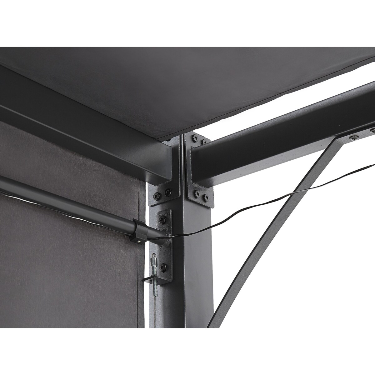 Pawilon ogrodowy LED 310 x 310 cm ciemnoszary PARGA