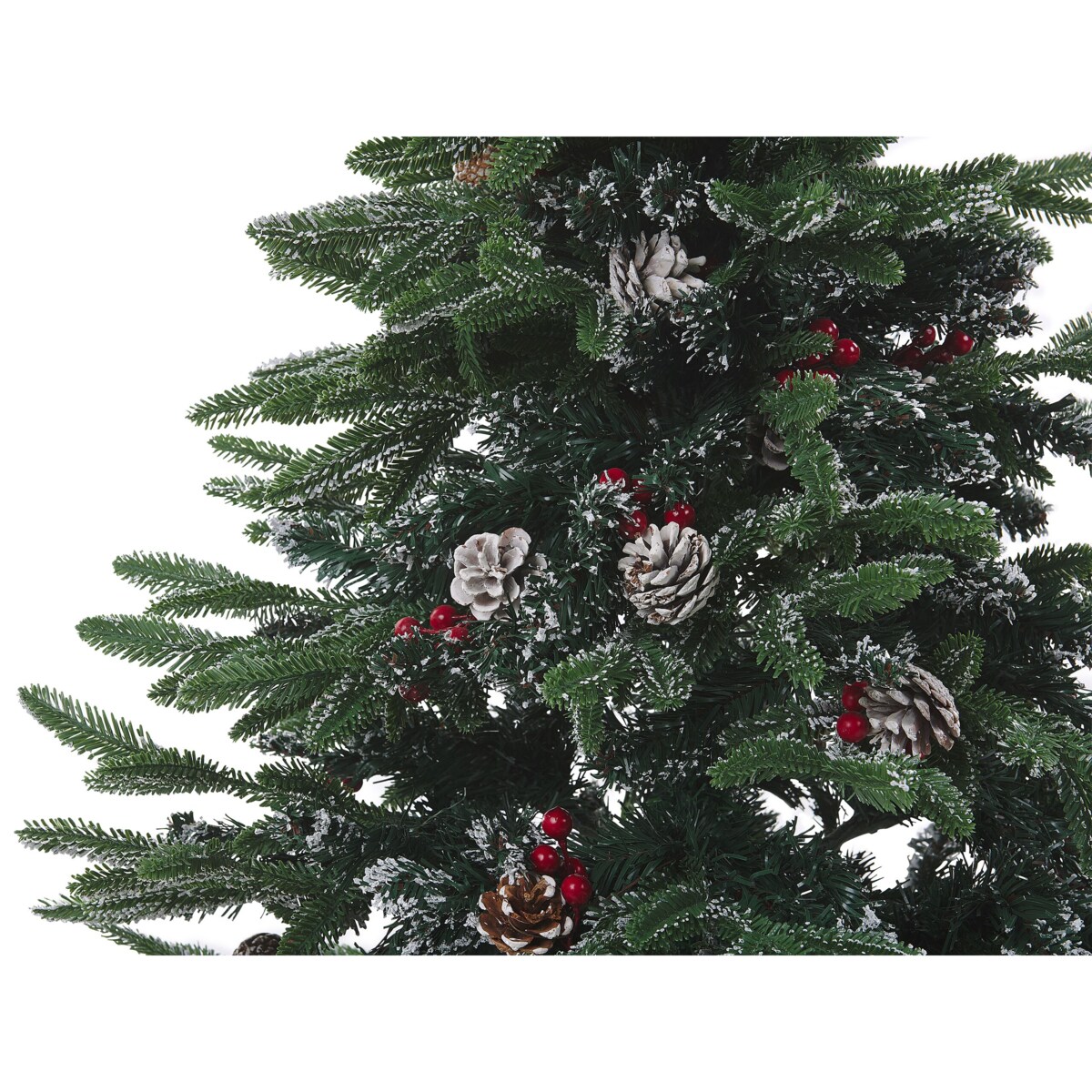 Ośnieżona sztuczna choinka 120 cm zielona DENALI