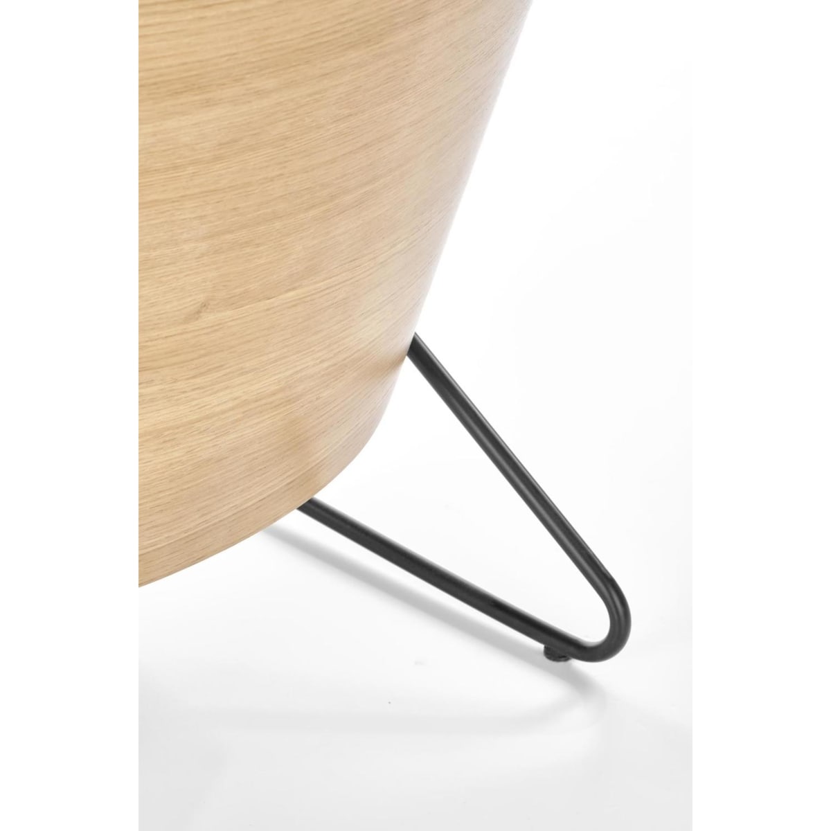 FOTEL TAPICEROWANY Calderon szary OKLEINA DĄB czarne płozy