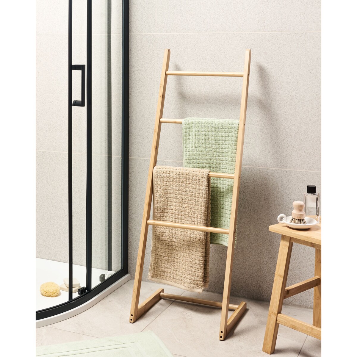 Wieszak na ręczniki ZAPALLAR Drewno bambusowe Jasnobrązowy