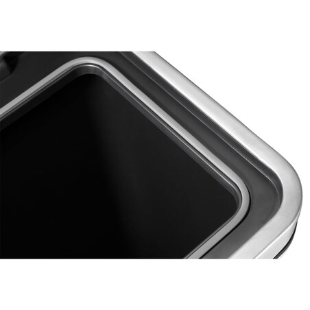 EKO Kosz na śmieci z pedałem X-Cube, 30 L, matowy, srebrny