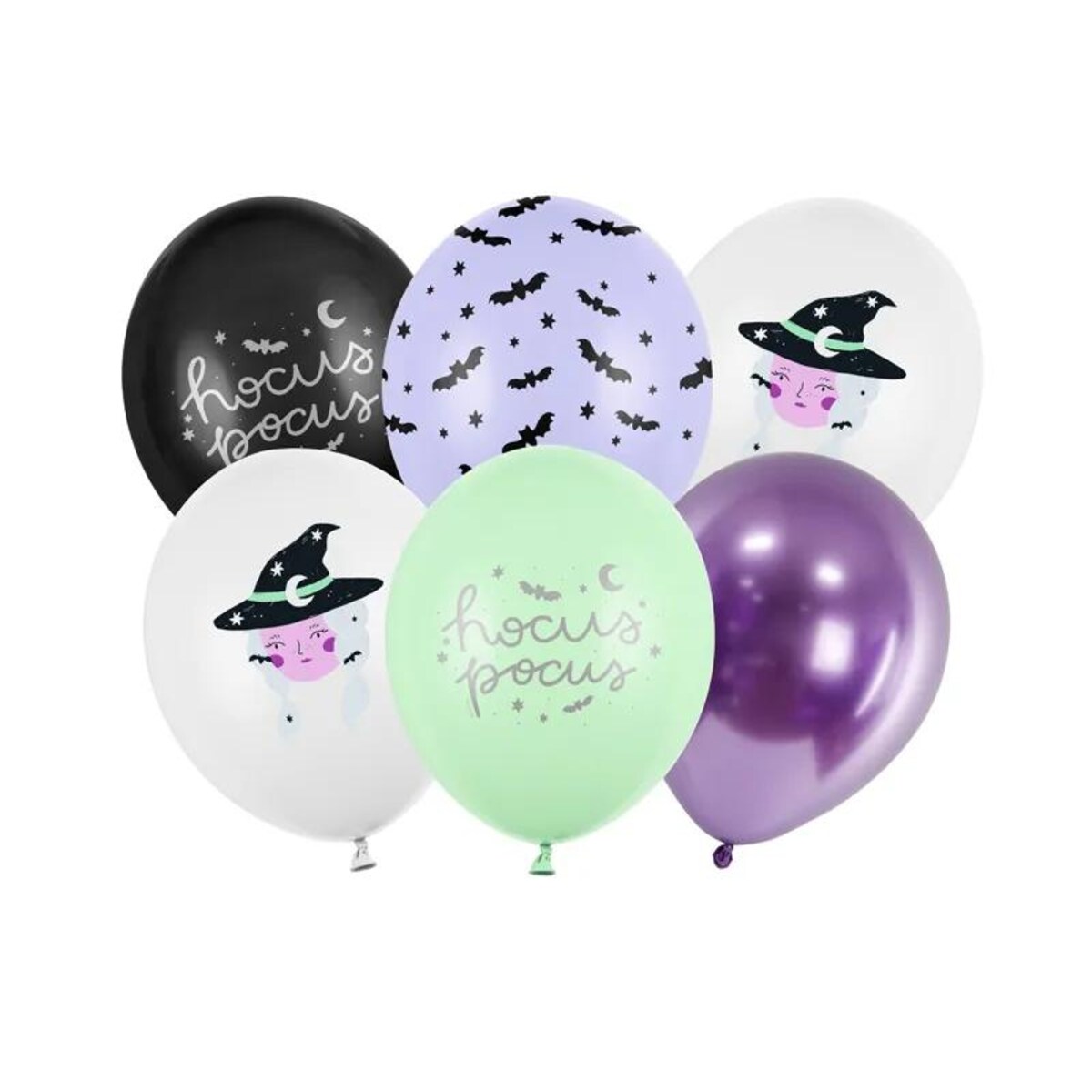 Balony 30 cm, Witch, mix 6 szt.