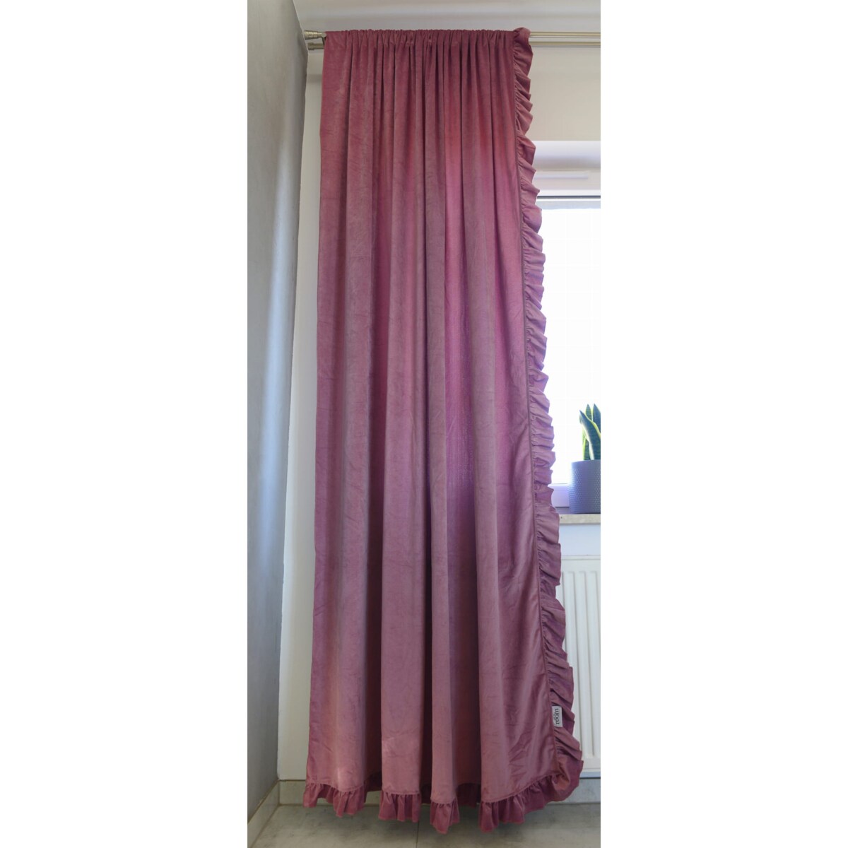 Zasłona Na Okno Okna Z Falbanką Do Salonu Sypialni 150X250 Cm Retro Róż