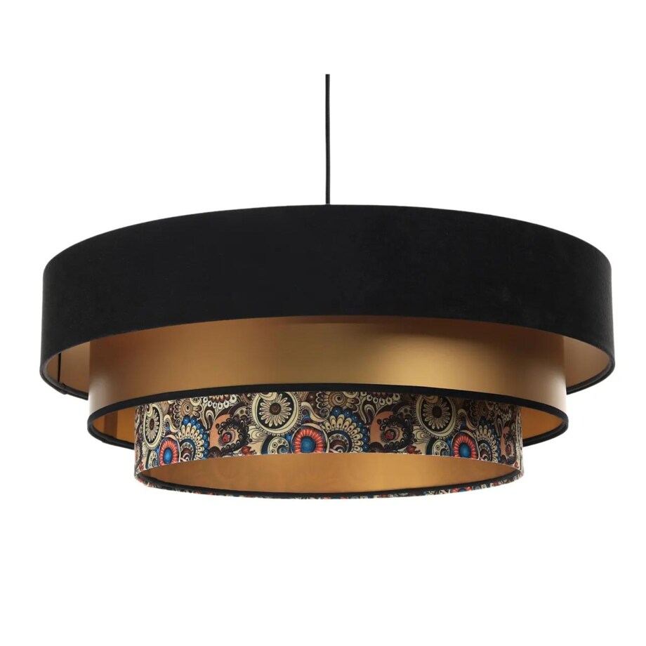 Lampa wisząca TRIO MIX czarna/złota/wielokolorowa