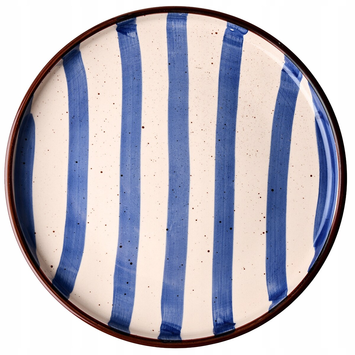 TALERZ DESEROWY W PASKI 20cm CERAMICZNY TALERZYK SERWIS NA SZTUKI CIASTO